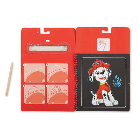 PAW PATROL CARNET SCRATCH ART MARSHALL (FR-DE-EN-ES)