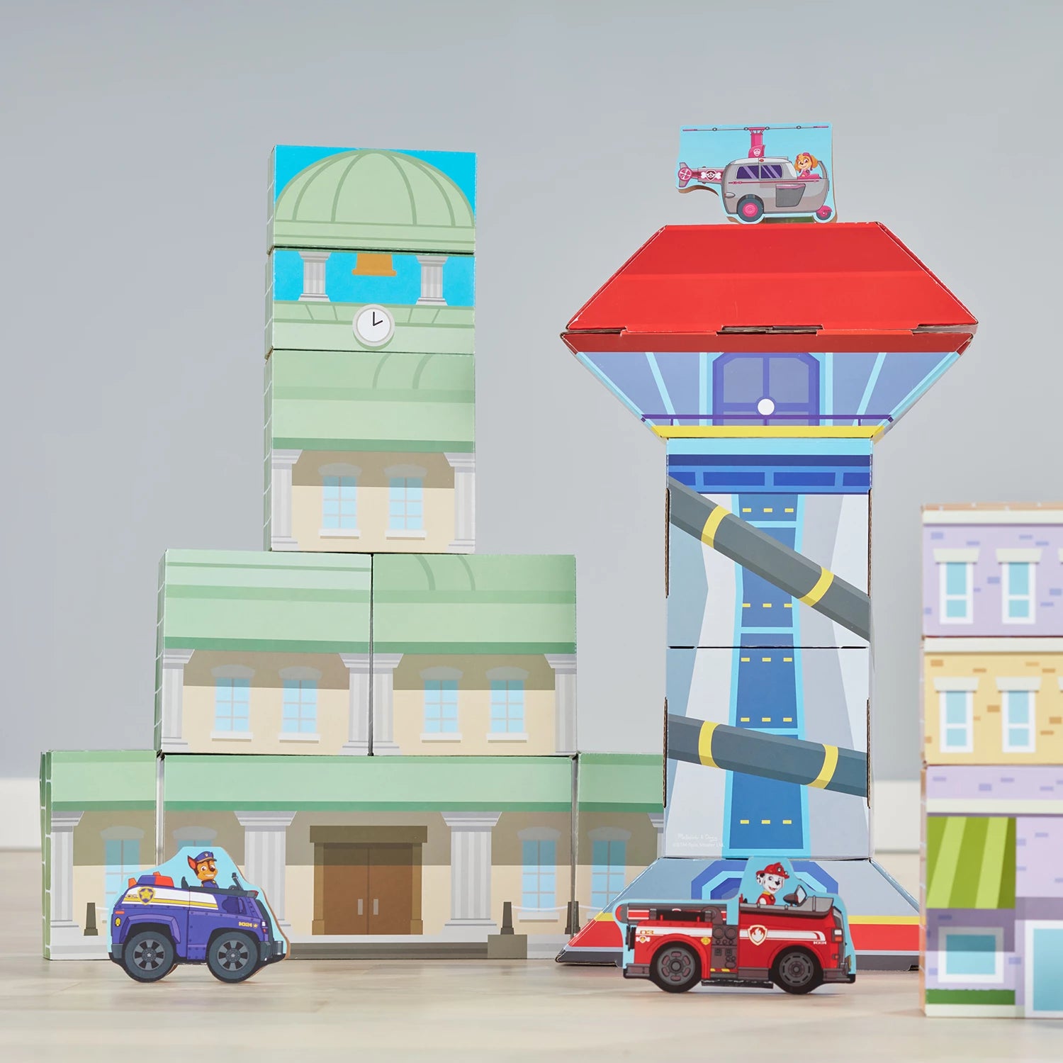 PAW PATROL BLOCS DE CONSTRUCTION BOIS - ADVENTURE BAY (FR-DE