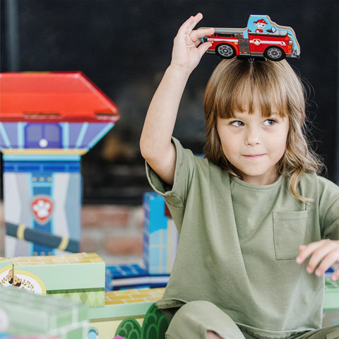 PAW PATROL BLOCS DE CONSTRUCTION BOIS - ADVENTURE BAY (FR-DE