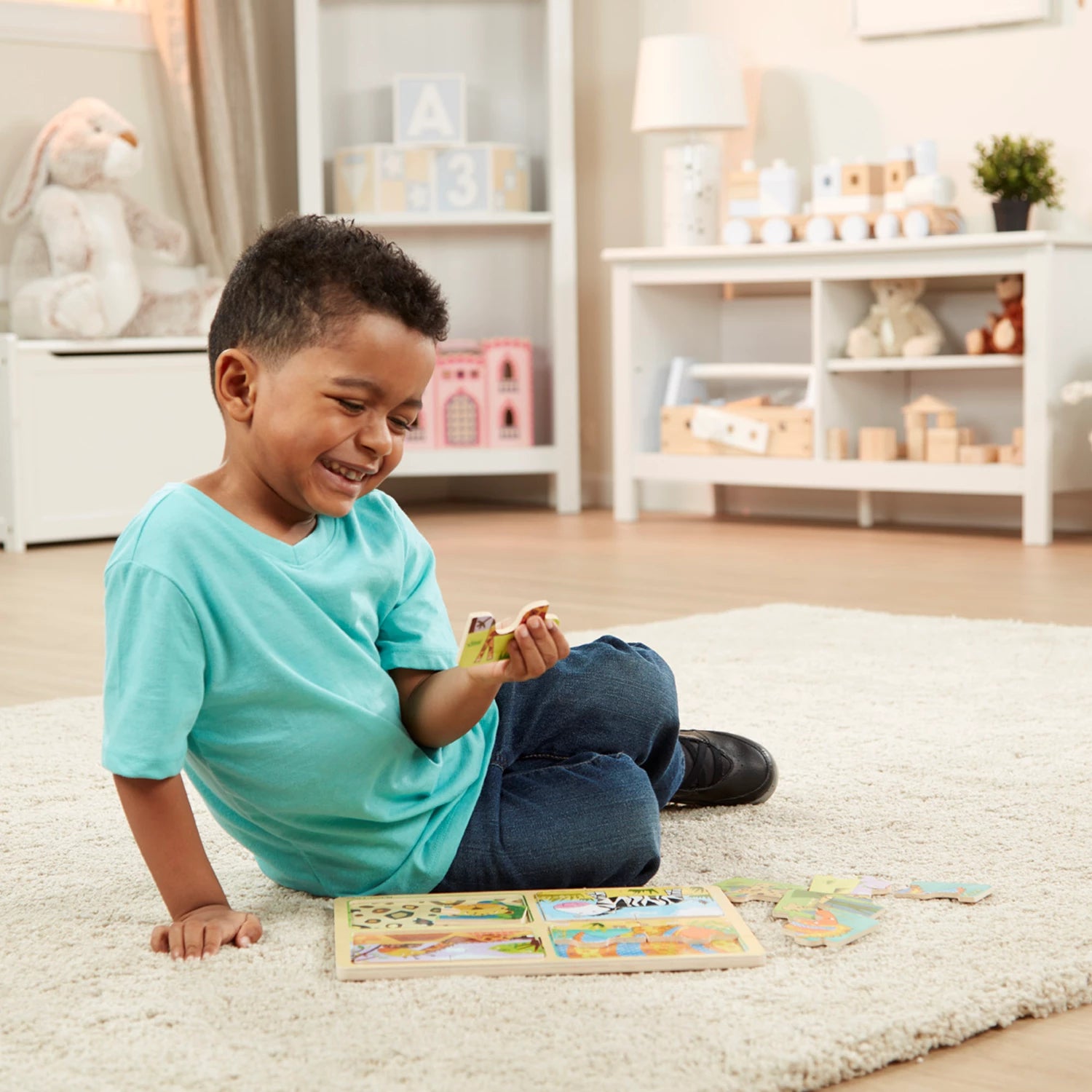 NATURAL PLAY HOLZPUZZLE - TIERMUSTER