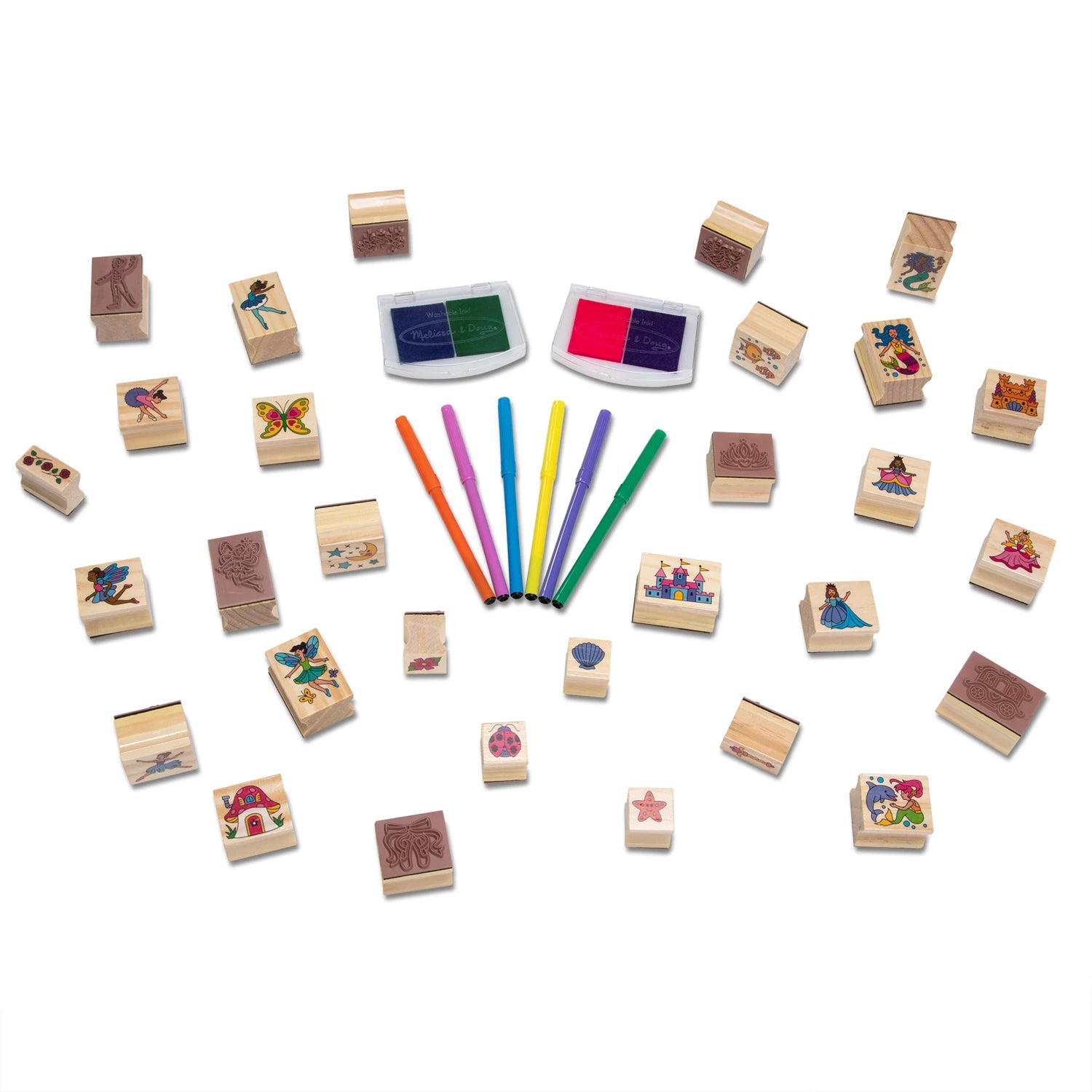 COFFRET BOIS TAMPONS LUXE CONTES DE FEES (FR-DE-EN-ES)