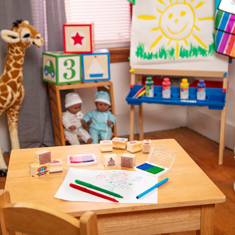 COFFRET BOIS TAMPONS LUXE CONTES DE FEES (FR-DE-EN-ES)