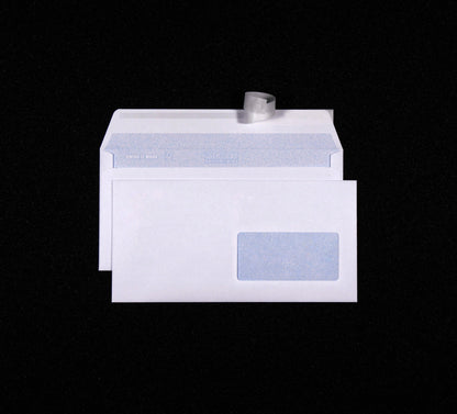 METTLER Couvert Fenster rechts C5/6 7064-80-S50 80g,hochweiss,Kleber 50 Stk.