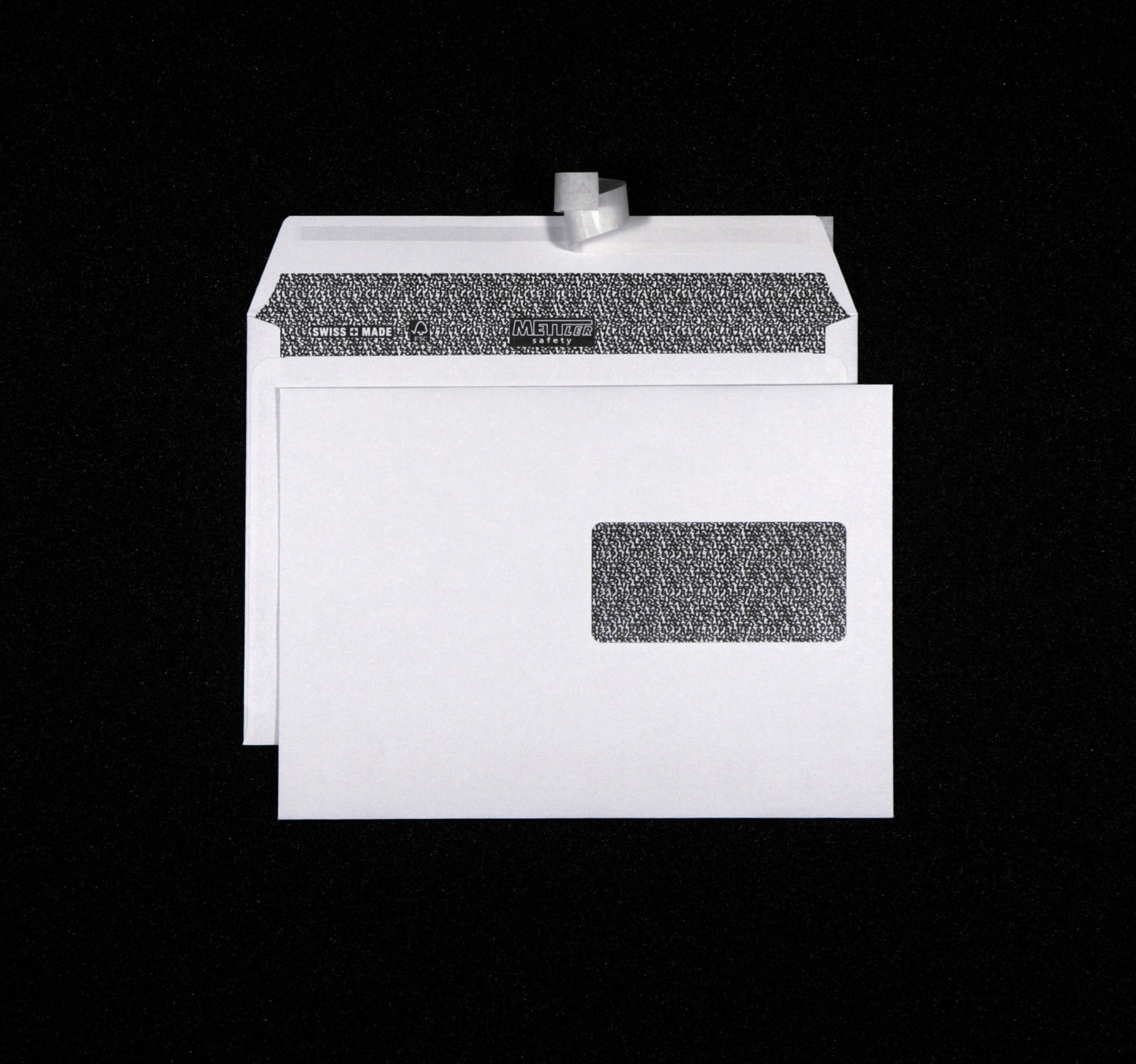 METTLER Couvert Fenster rechts C5 8064-savety 100g, ultraweiss 500 Stk.