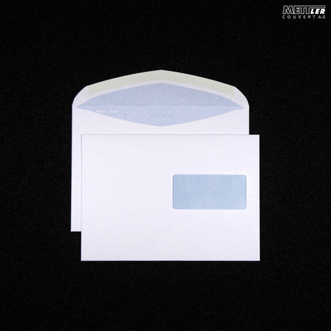 METTLER Couvert, Fenster rechts C5 8074-LASER gummiert, ultraweiss 500 Stück