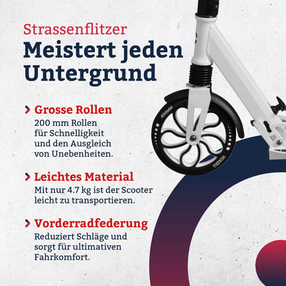 Motion Scooter | Road King 200mm | Weiss