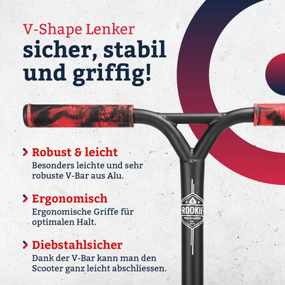 Motion Freestyle Scooter| Rookie Pro | Schwarz-rot