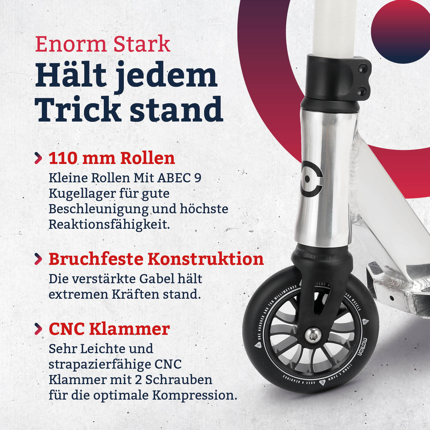 Motion Freestyle Scooter | Rookie Pro | Schwarz-weiss