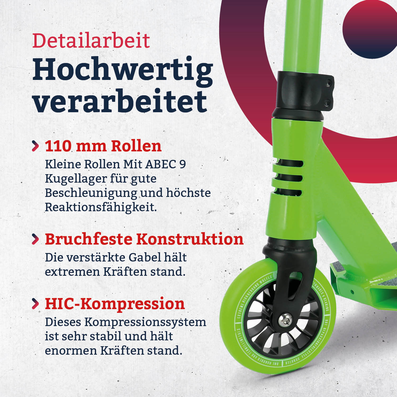 Motion Freestyle Scooter | Urban Pro | Schwarz-grün