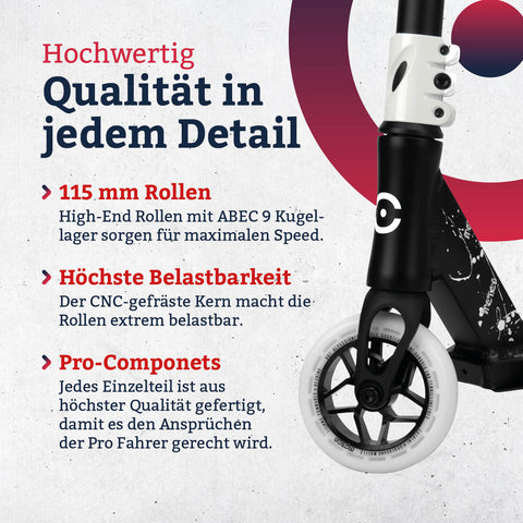 Motion Freestyle Scooter | Urban Extreme | Schwarz-weiss