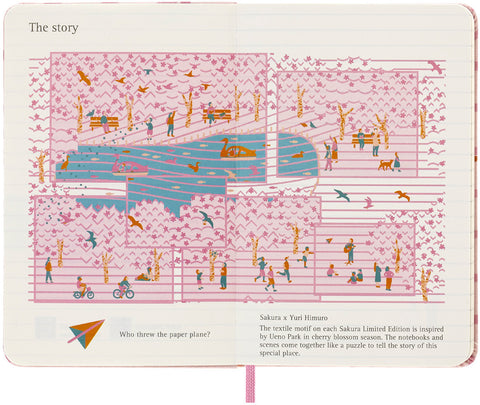 MOLESKINE Notizbuch SAKURA 9x14cm 56598851458 rosa, liniert, 192 Blatt, HC