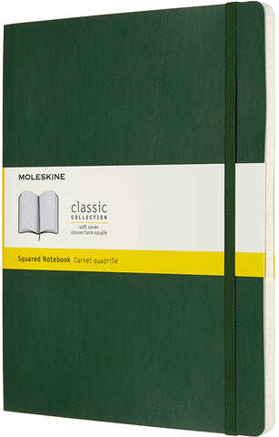 MOLESKINE Notizbuch XL SC 25x19cm 600073 kariert, myrtengrün, 192 S.
