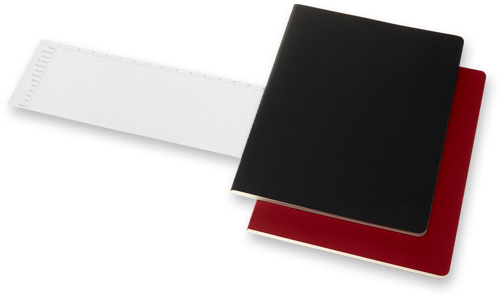 MOLESKINE Notizheft Karton A4 602510 liniert,BK/cranb.,120S. 2 Stk.