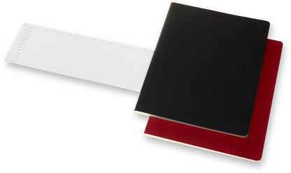 MOLESKINE Notizheft Karton A4 602510 liniert,BK/cranb.,120S. 2 Stk.