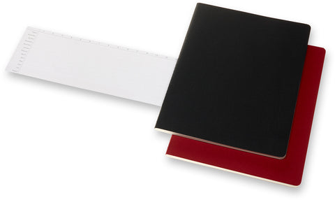 MOLESKINE Notizheft Karton A4 602510 liniert,BK/cranb.,120S. 2 Stk.