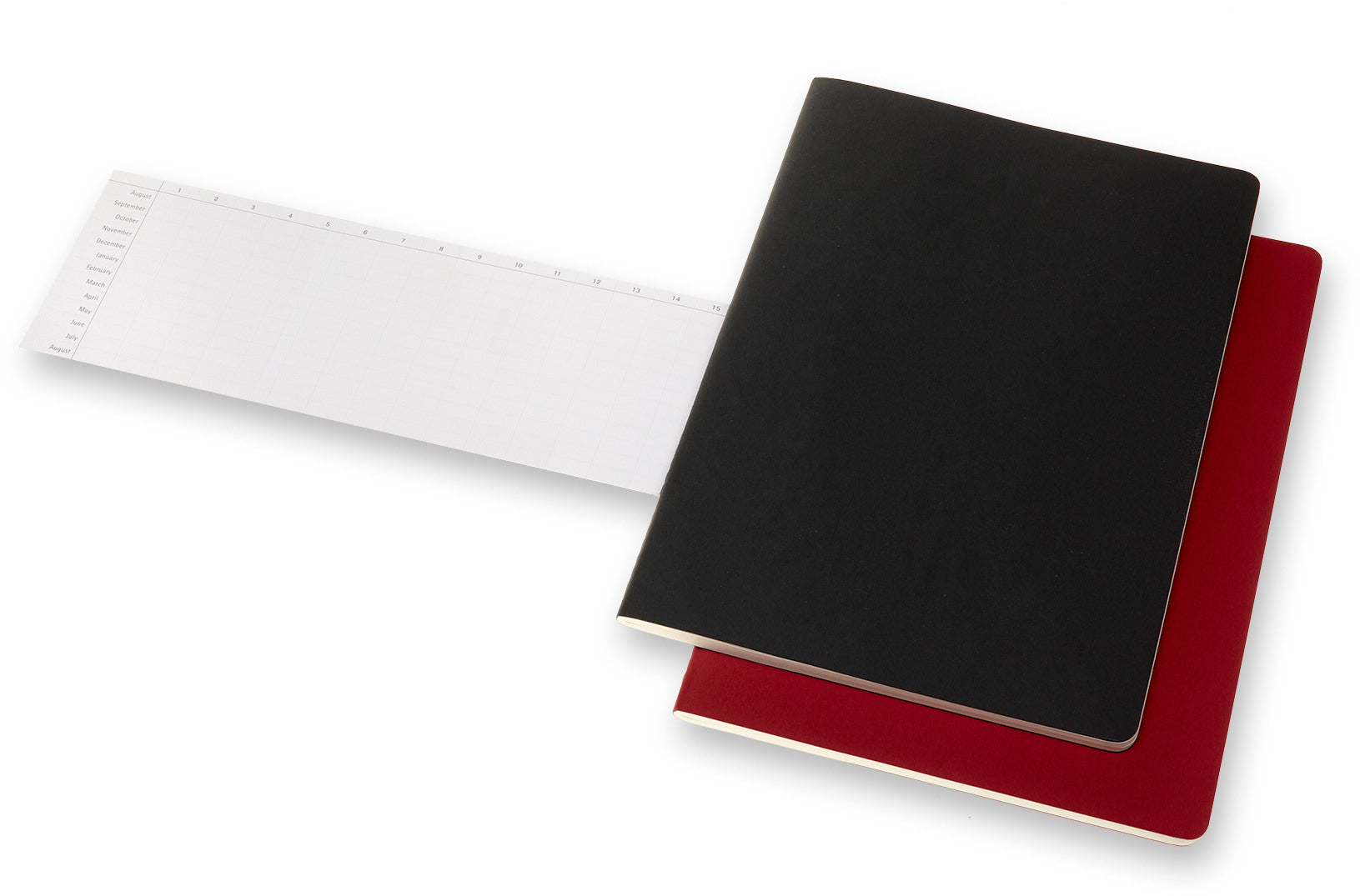 MOLESKINE Notizheft Karton A4 602527 liniert,BK/cranb.,120S. 2 Stk.