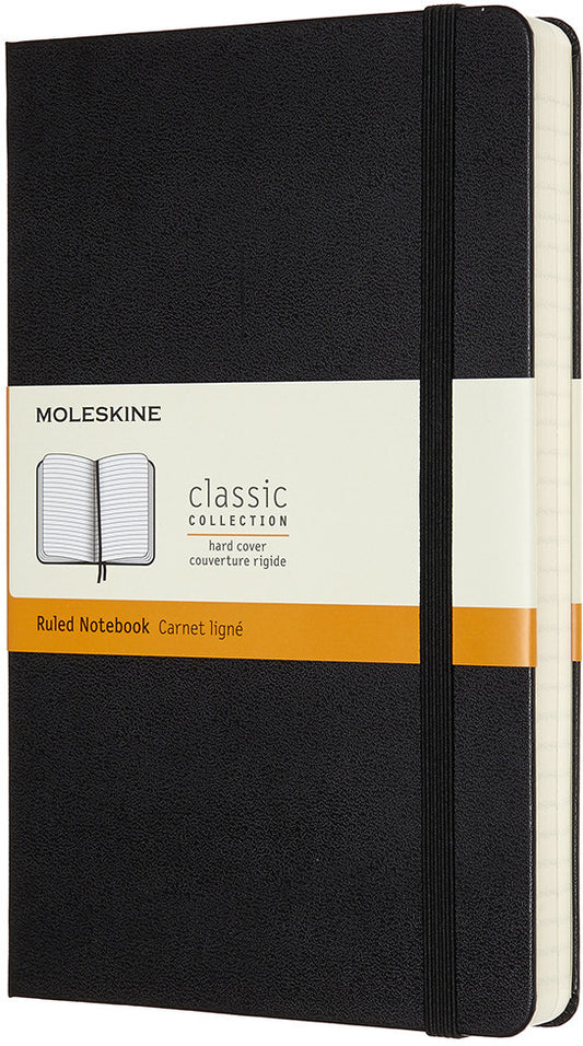 MOLESKINE Notizbuch HC L/A5 628004 liniert, schwarz, 400 Seiten