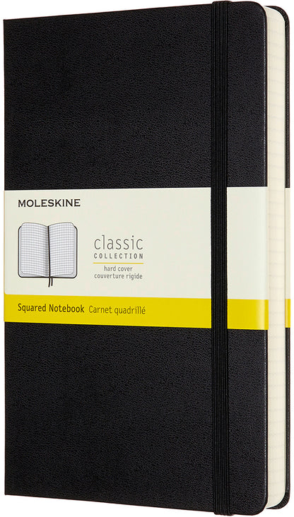 MOLESKINE Notizbuch HC L/A5 628011 kariert, schwarz, 400 Seiten