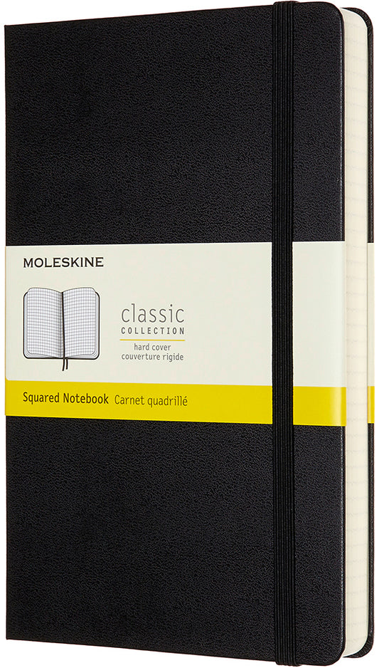 MOLESKINE Notizbuch HC L/A5 628011 kariert, schwarz, 400 Seiten