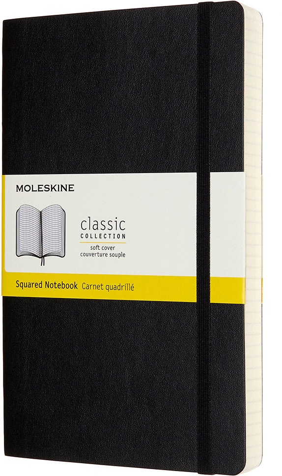 MOLESKINE Notizbuch SC L/A5 628059 kariert, schwarz, 400 Seiten