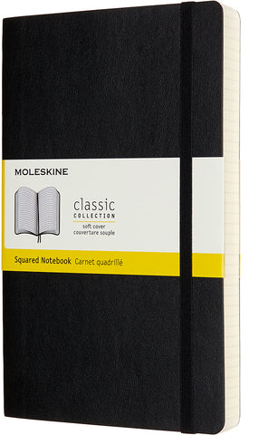 MOLESKINE Notizbuch SC L/A5 628059 kariert, schwarz, 400 Seiten