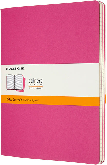MOLESKINE Notizheft XL 3x 25x19cm 629667 liniert,kinetischespink,120S.