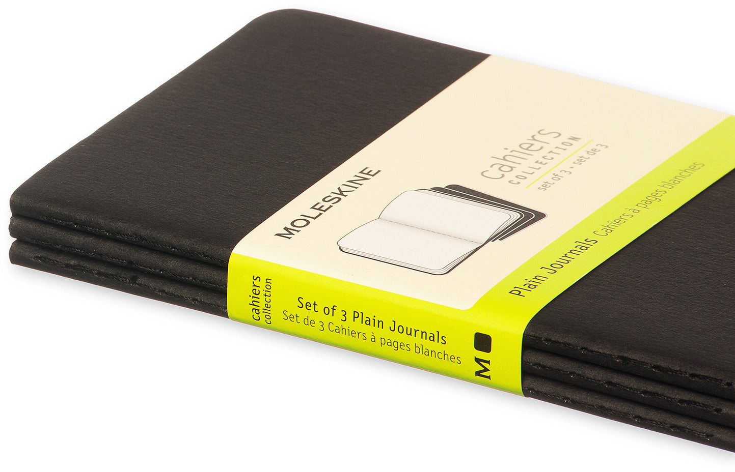 MOLESKINE Notizheft Cahier A6 704918 blanko, schwarz 3 Stück