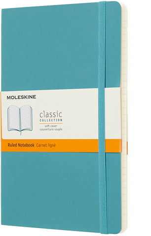 MOLESKINE Notizbuch L/A5 715505 liniert, SC, Riff Blau