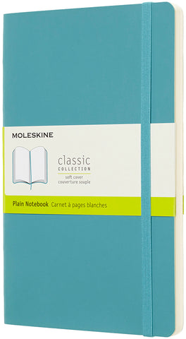 MOLESKINE Notizbuch L/A5 715529 Blanko, SC, Riff Blau