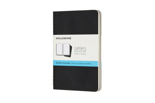 MOLESKINE Notizheft 3x 14x1.2x9cm 719206 gepunktet, schwarz, 64 Seiten