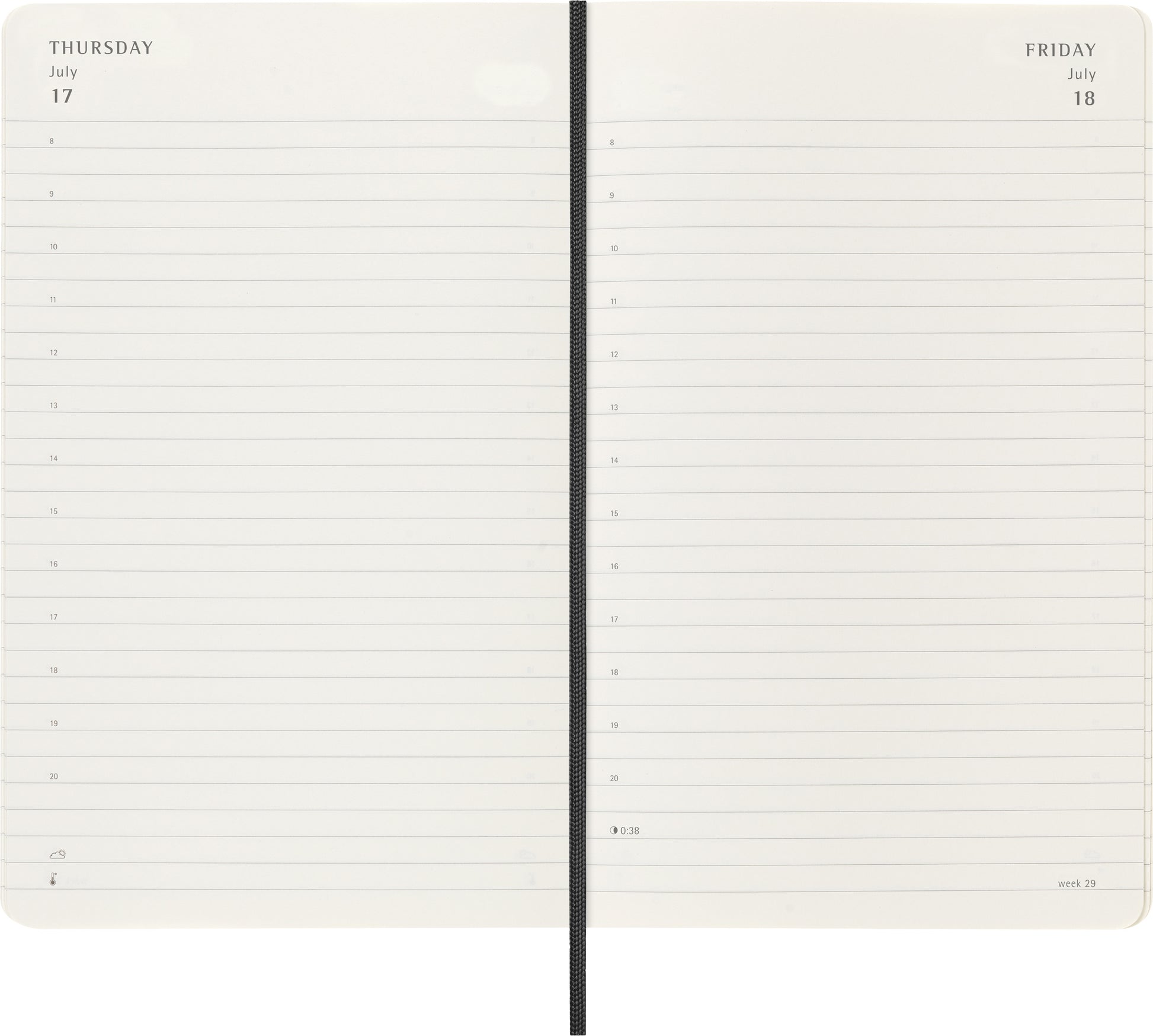 MOLESKINE Tageskalender 25/26 8056999275372 18M SC schwarz 13x21cm