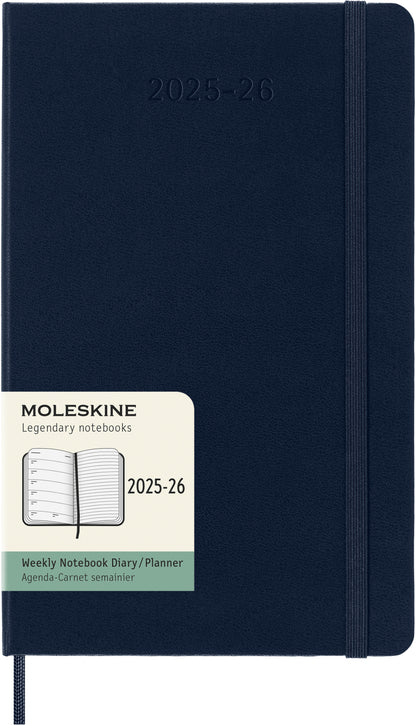 MOLESKINE Wochen-Notizkalender 25/26 8056999275389 18M liniert HC saphir 13x21cm
