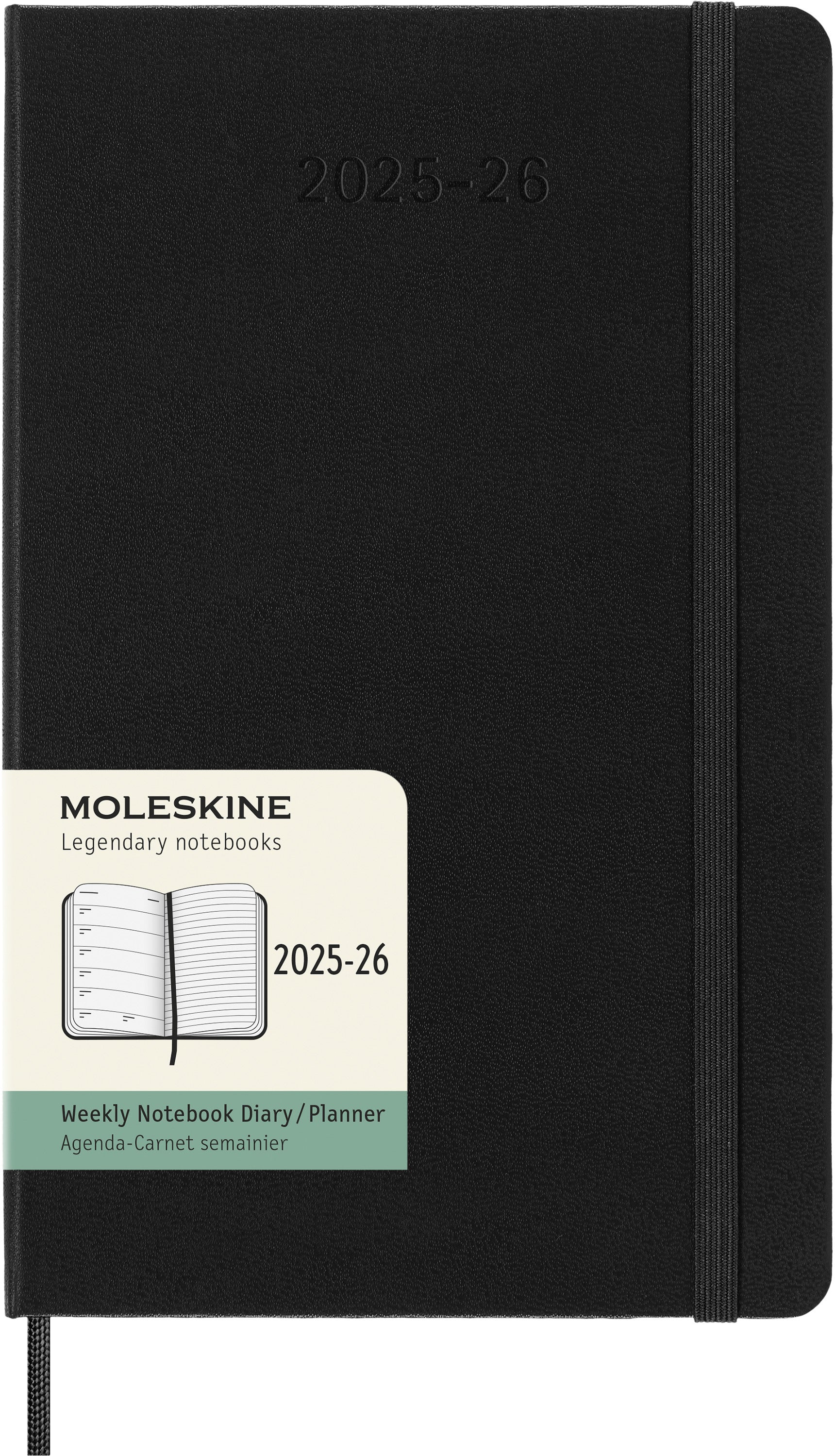 MOLESKINE Wochen-Notizkalender 25/26 8056999275396 18M liniert HC schwarz 13x21cm