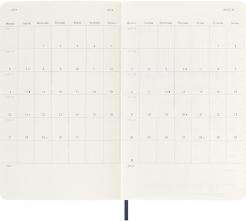 MOLESKINE Wochen-Notizkalender 25/26 8056999275419 18M liniert SC saphir 13x21cm