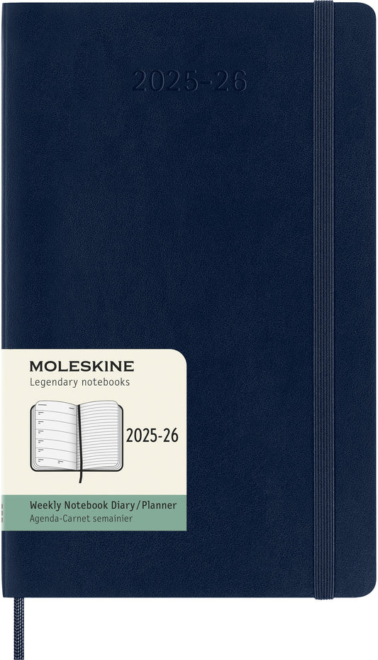 MOLESKINE Wochen-Notizkalender 25/26 8056999275419 18M liniert SC saphir 13x21cm