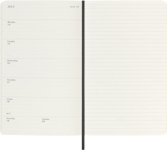 MOLESKINE Wochen-Notizkalender 25/26 8056999275426 18M liniert SC schwarz 13x21cm