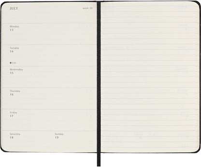 MOLESKINE Wochen-Notizkalender 25/26 8056999275440 18M liniert HC schwarz 9x14cm