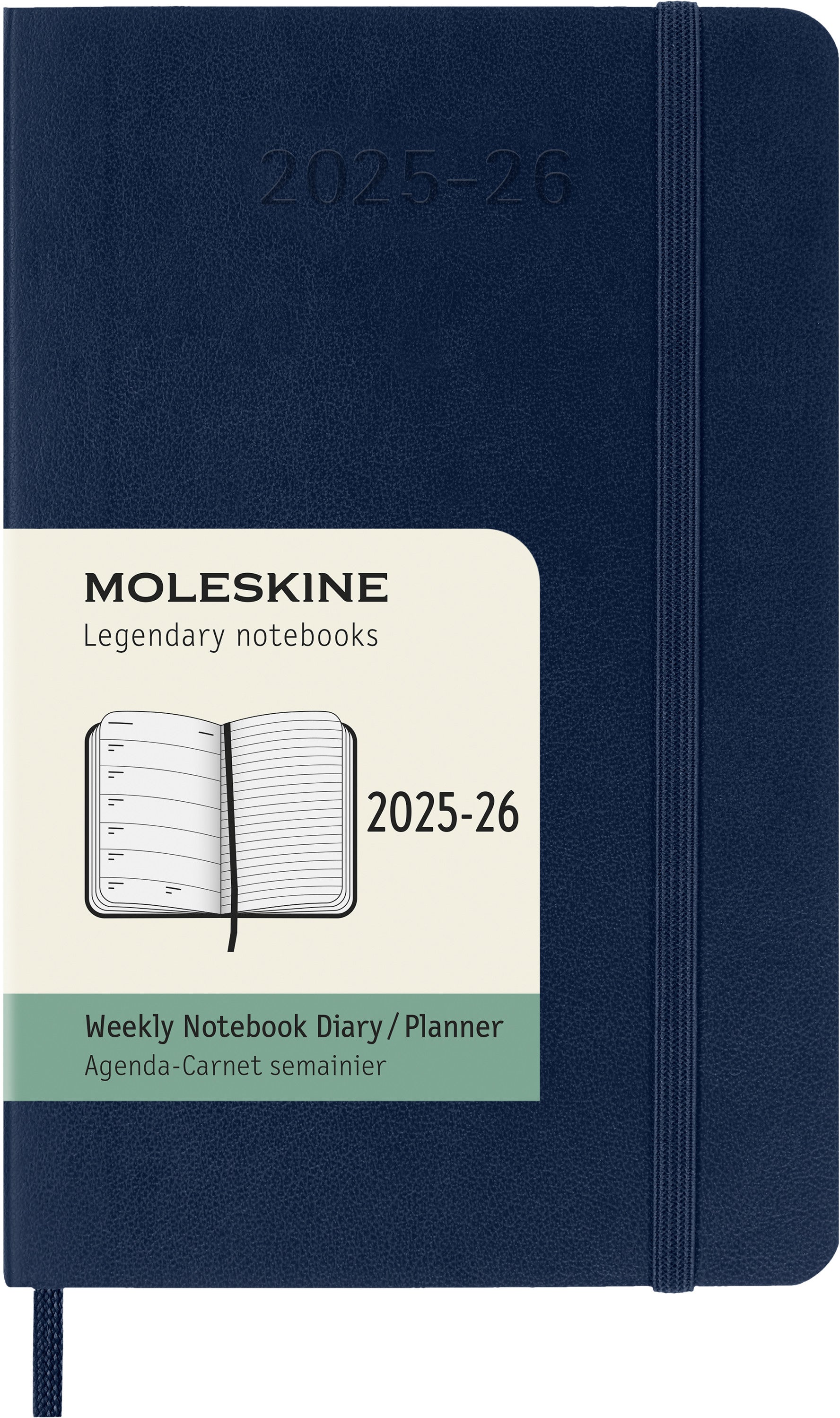 MOLESKINE Wochen-Notizkalender 25/26 8056999275464 18M liniert SC saphir 9x14cm
