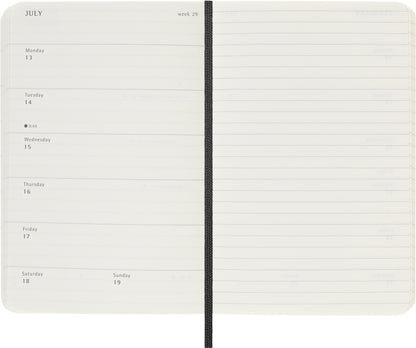 MOLESKINE Wochen-Notizkalender 25/26 8056999275471 18M liniert SC schwarz 9x14cm