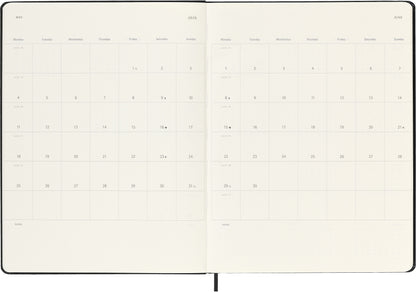 MOLESKINE Wochen-Notizkalender 25/26 8056999275488 18M liniert HC schwarz 19x25cm