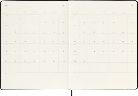 MOLESKINE Wochen-Notizkalender 25/26 8056999275488 18M liniert HC schwarz 19x25cm