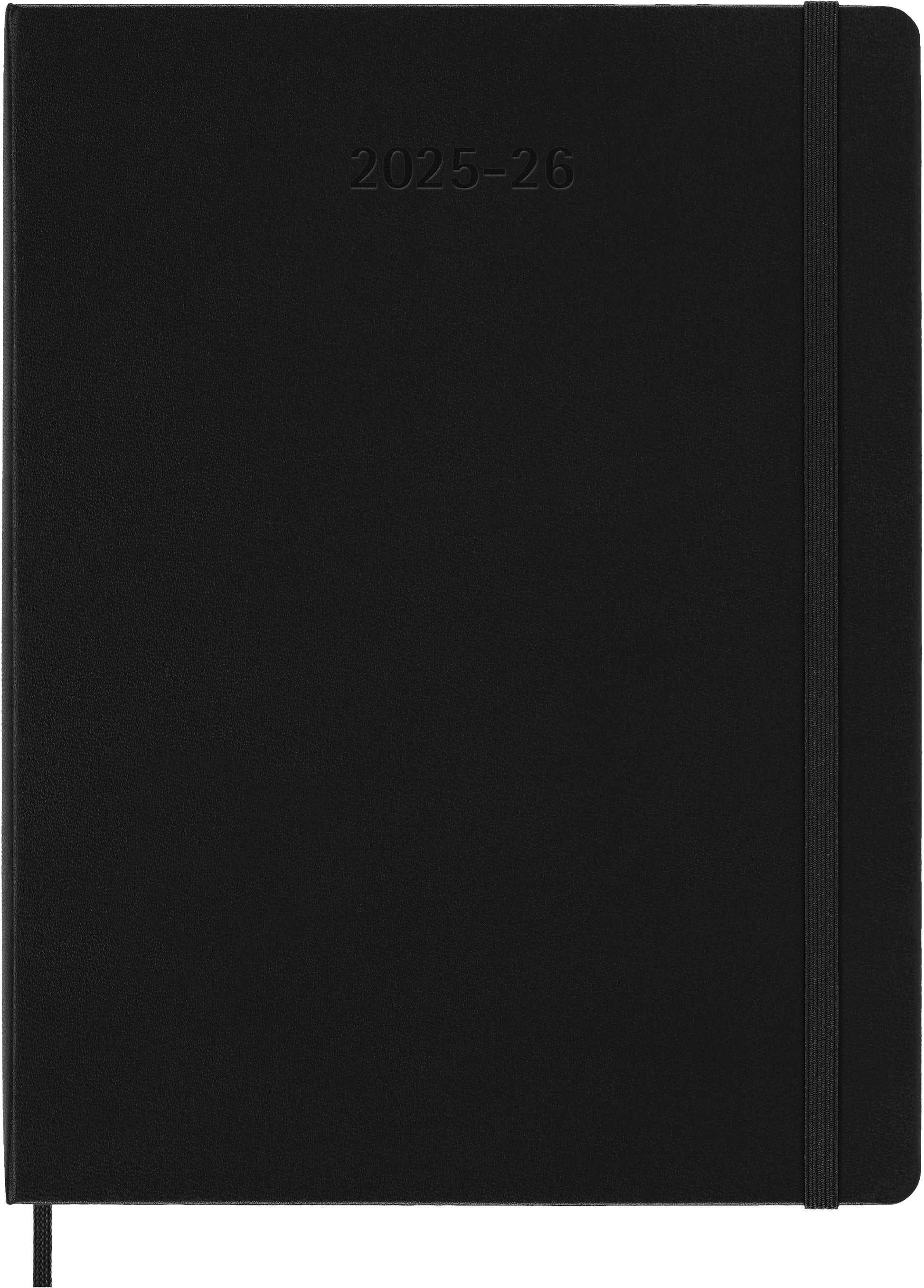 MOLESKINE Wochen-Notizkalender 25/26 8056999275488 18M liniert HC schwarz 19x25cm
