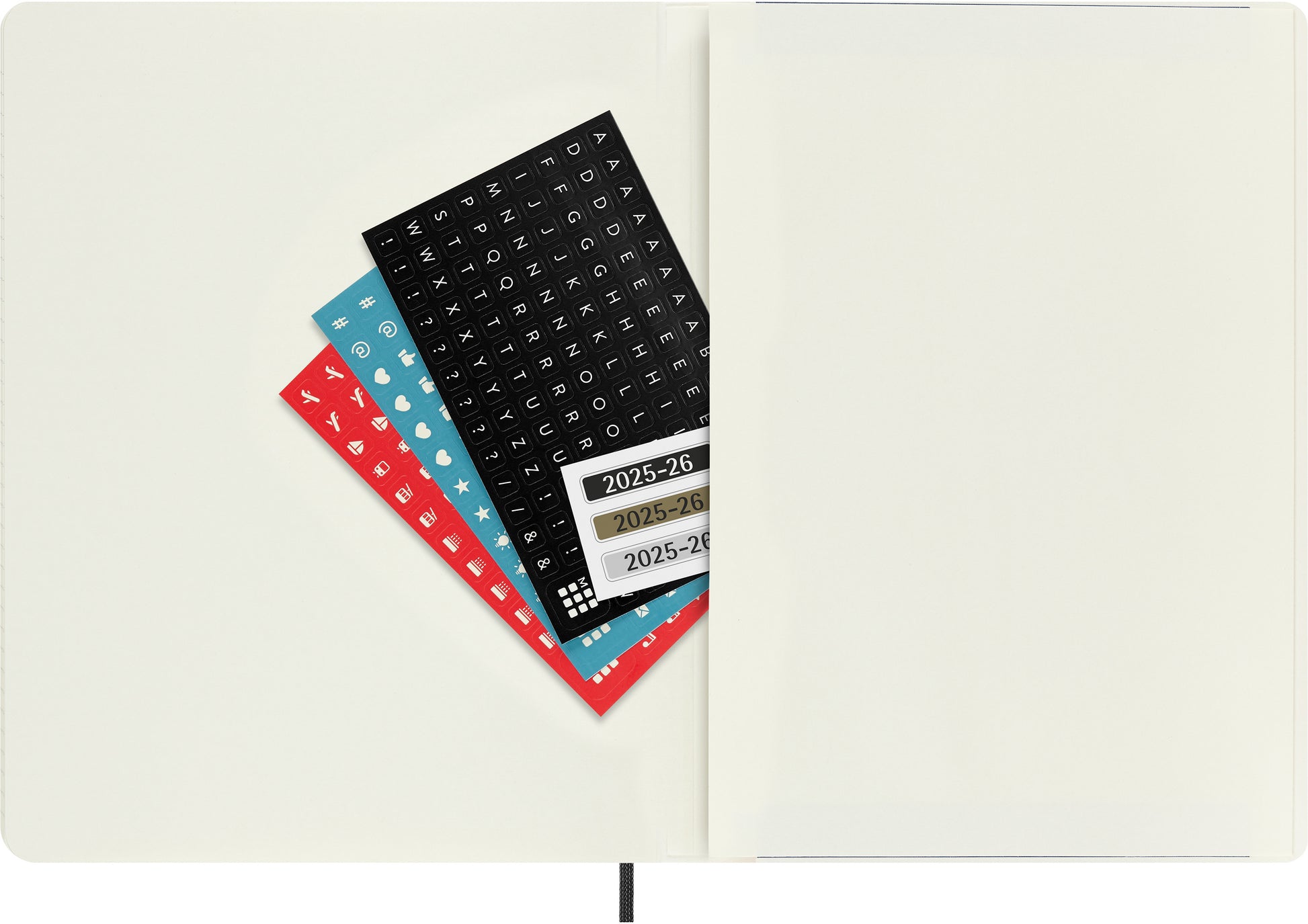 MOLESKINE Wochen-Notizkalender 25/26 8056999275495 18M liniert SC schwarz 19x25cm