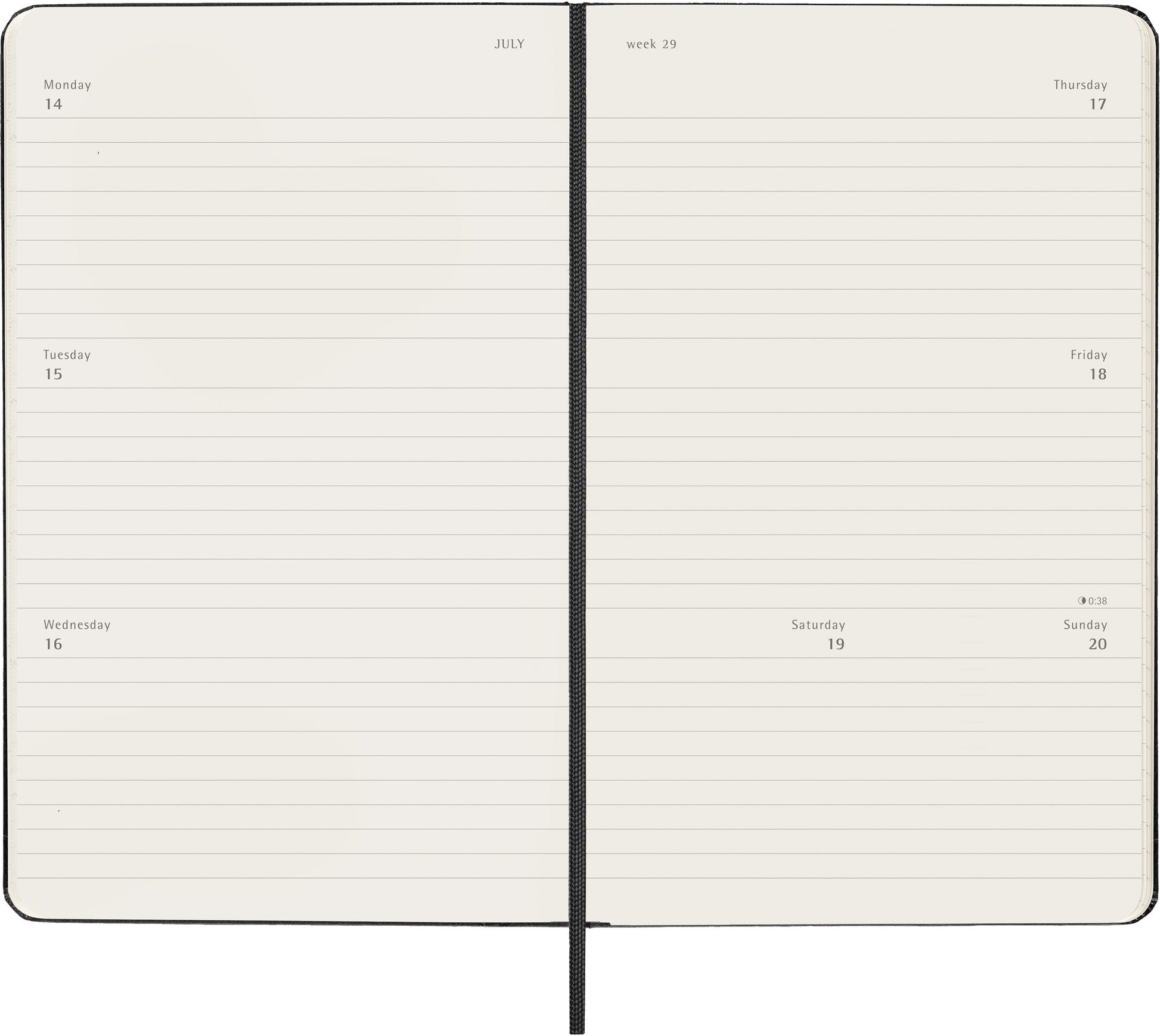 MOLESKINE Wochenkalender 25/26 8056999275501 18M HC schwarz 13x21cm