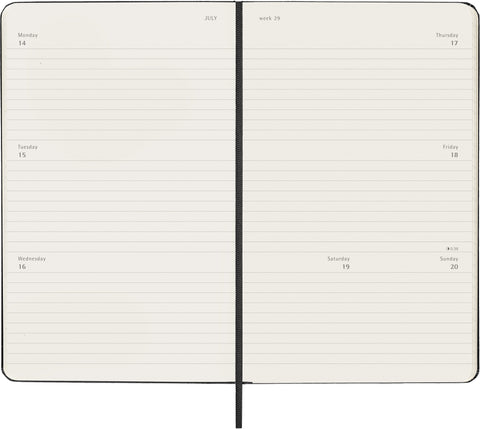 MOLESKINE Wochenkalender 25/26 8056999275501 18M HC schwarz 13x21cm