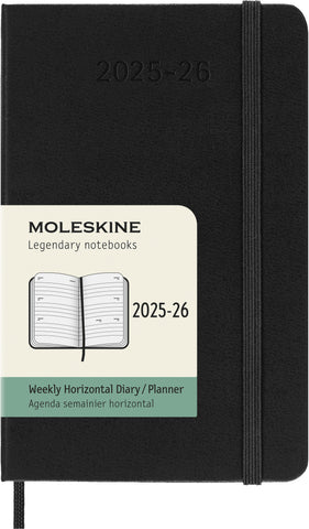 MOLESKINE Wochenkalender 25/26 8056999275518 18M HC schwarz 9x14cm