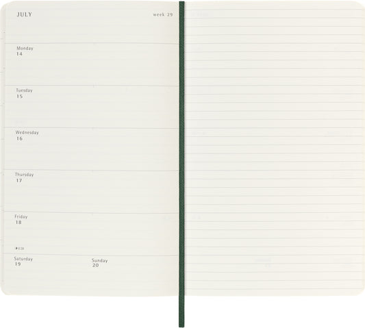 MOLESKINE Wochen-Notizkalender 25/26 8056999275600 18M liniert SC grün 13x21cm