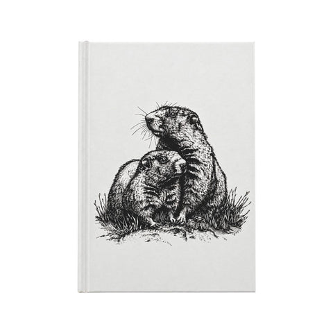 mumix Notizbuch weiss, Motiv Murmeltier