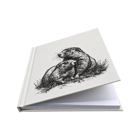 mumix Notizbuch weiss, Motiv Murmeltier