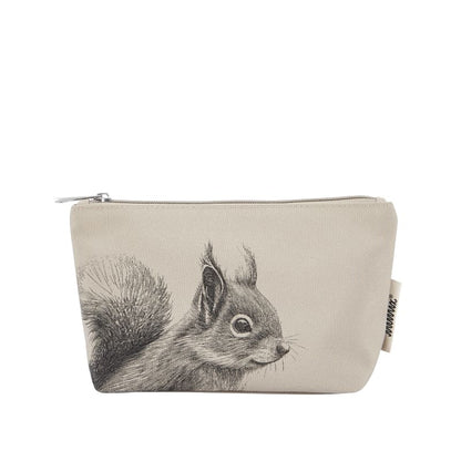mumix - Meret Toiletry Bag - Modern Beige with Squirrel Print 🐿️✨